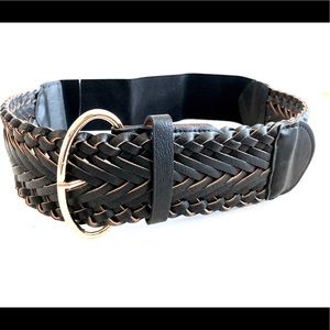 New cute wide black braided stretchy waist belt 🖤